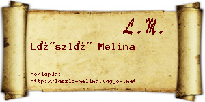László Melina névjegykártya
