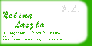 melina laszlo business card